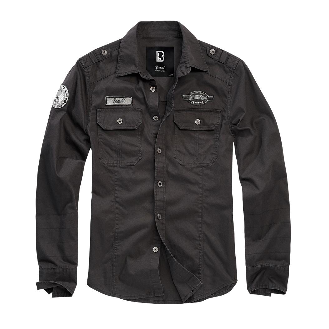 4051773098905 - Luis Shirt Langarmhemd schwarz in M