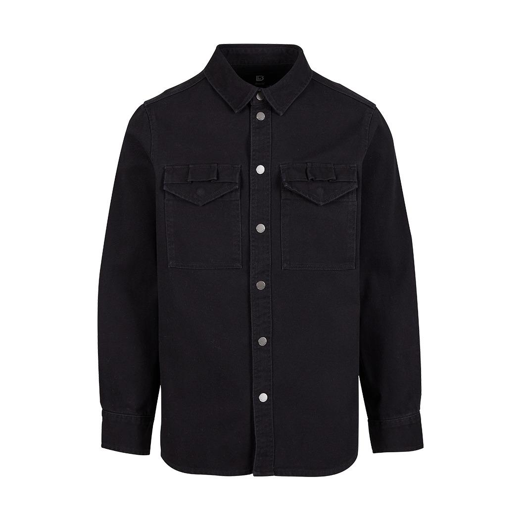 4051773222652 - Heavy Twill Shirt Langarmhemd schwarz in S