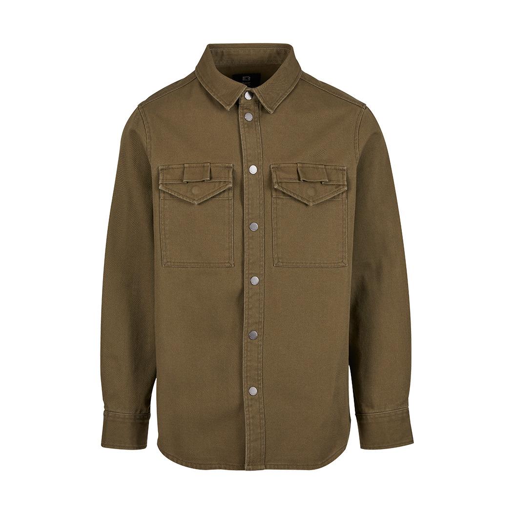 4051773222782 - Heavy Twill Shirt Langarmhemd oliv in L