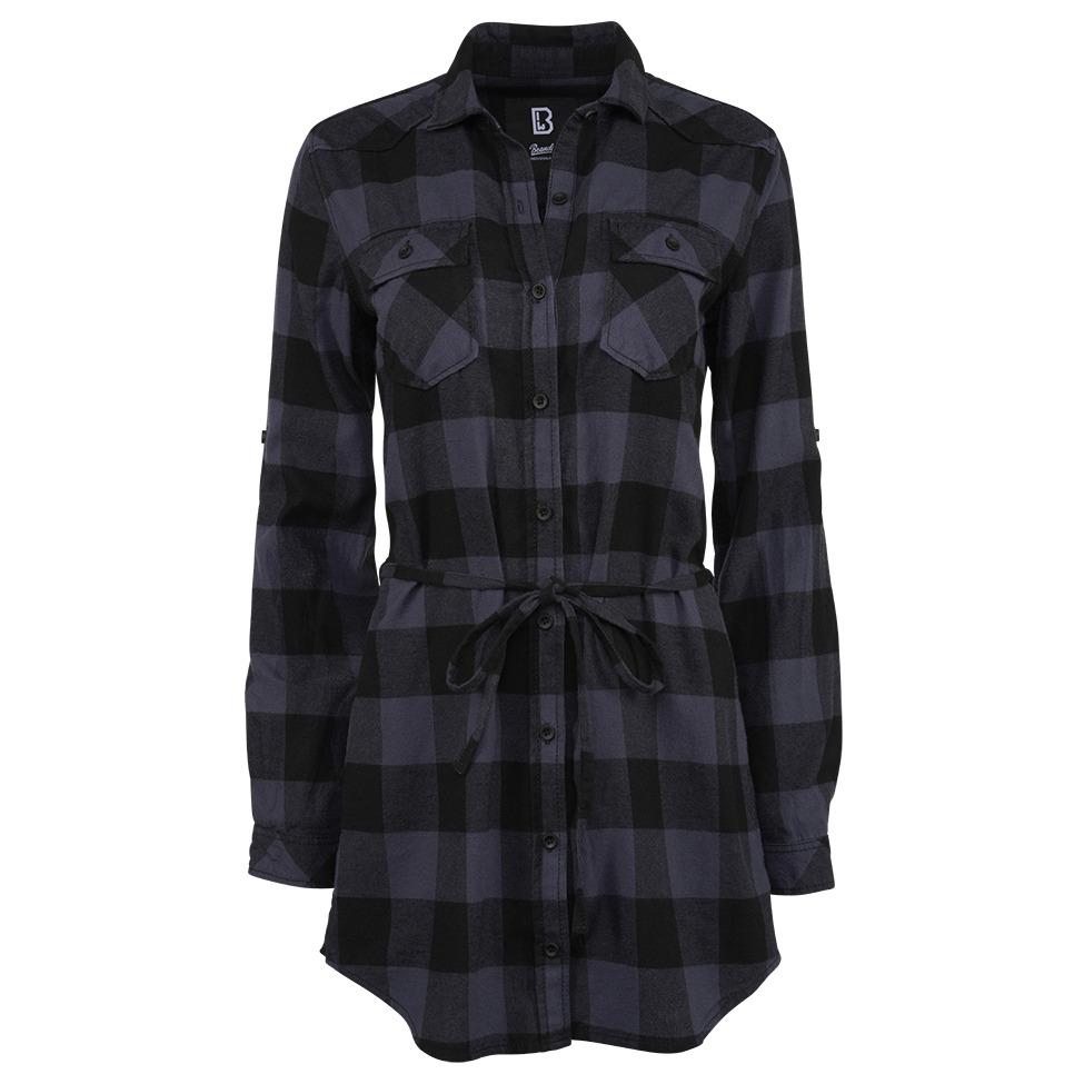 4051773173947 - Ladies Longshirt Lucy Langarmhemd schwarz grau in L