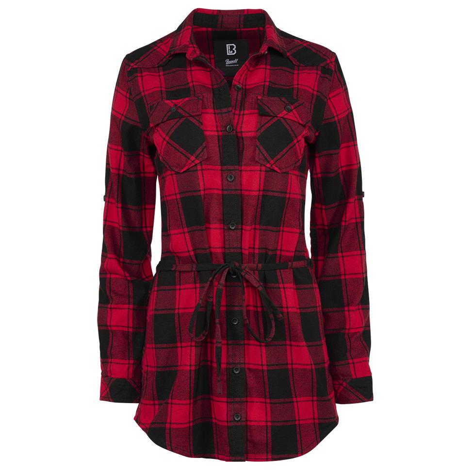 4051773174067 - Ladies Longshirt Lucy Langarmhemd rot schwarz in 3XL