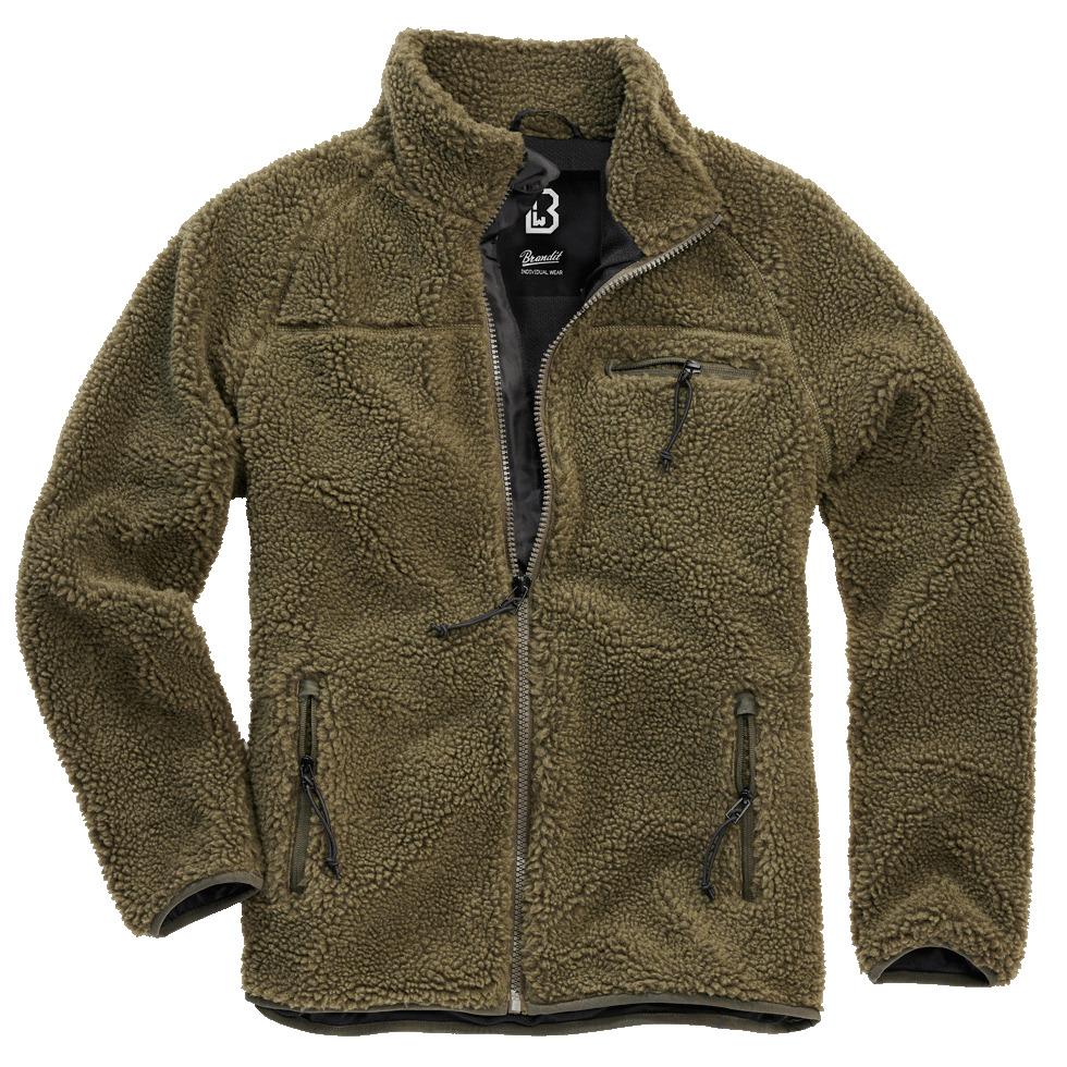 4051773102350 - Teddy Fleece Jacke Übergangsjacke oliv in 4XL