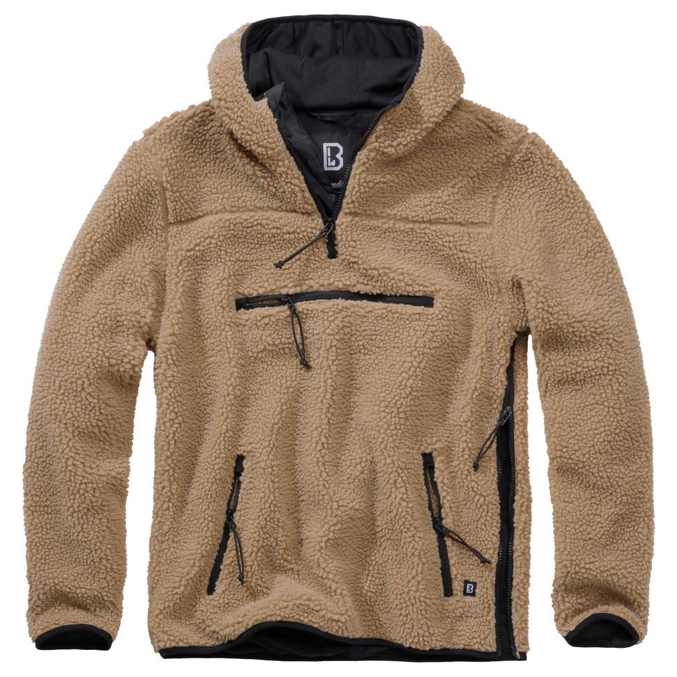 4051773128299 - Teddyfleece Worker Pullover - Braun - 7XL - unisex