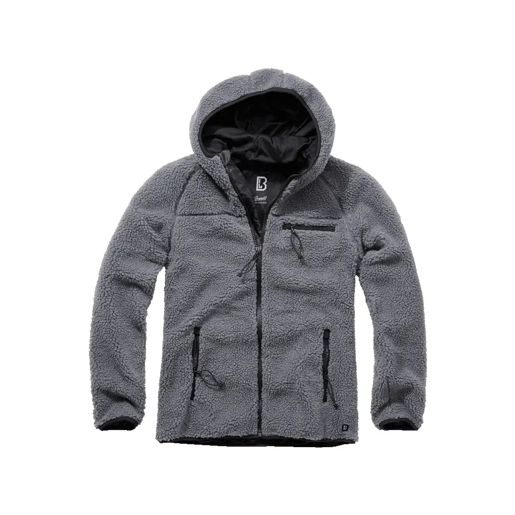 4051773128794 - Teddyfleece Worker Jacke - Schwarz Grau - 7XL - unisex