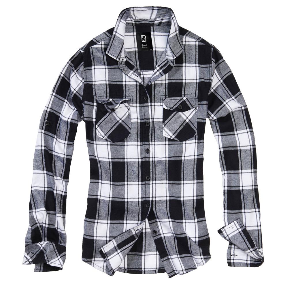4051773062531 - Amy Flanell Checkshirt Flanellhemd schwarz weiß in 4XL