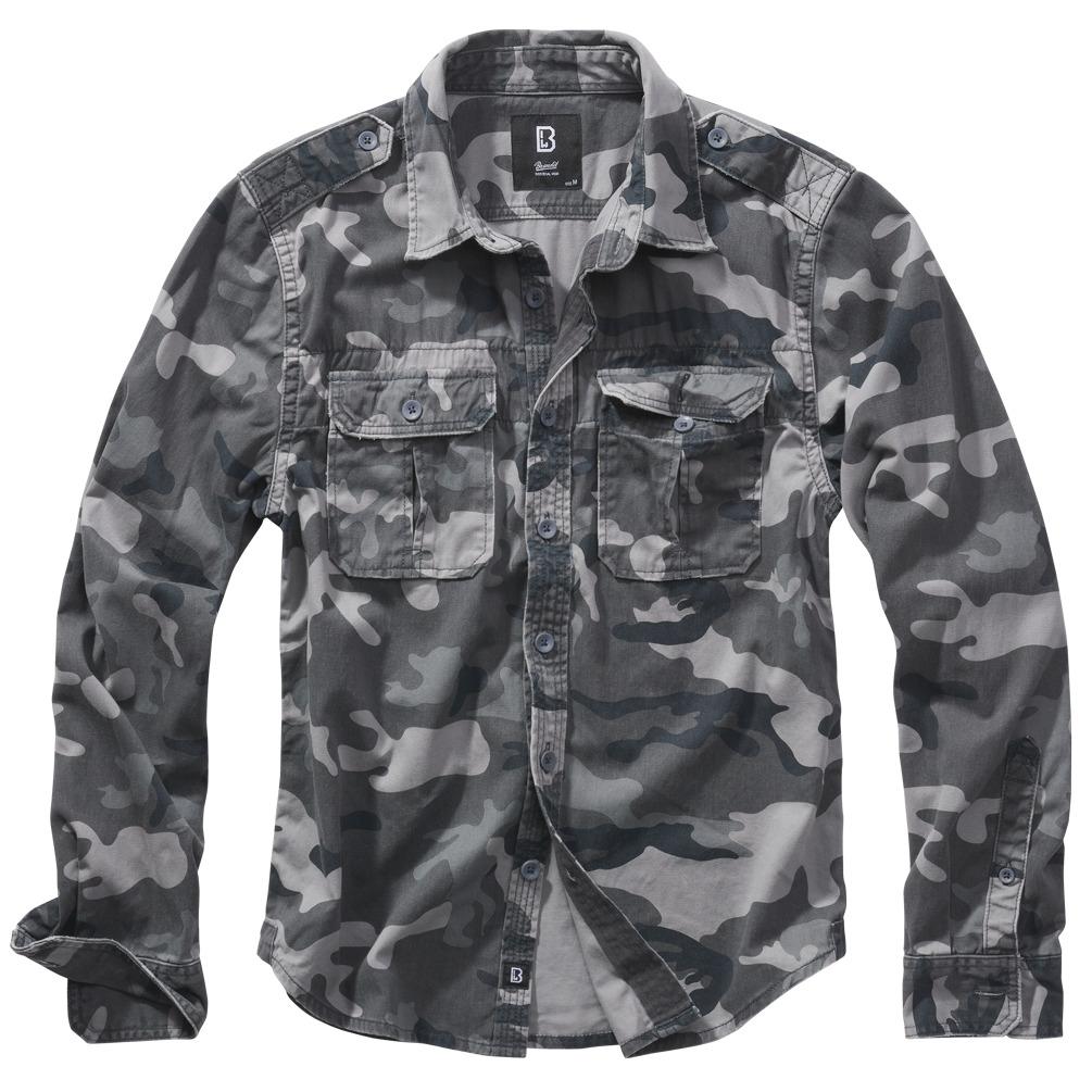 4051773129258 - Vintage Shirt Langarmhemd graucamo