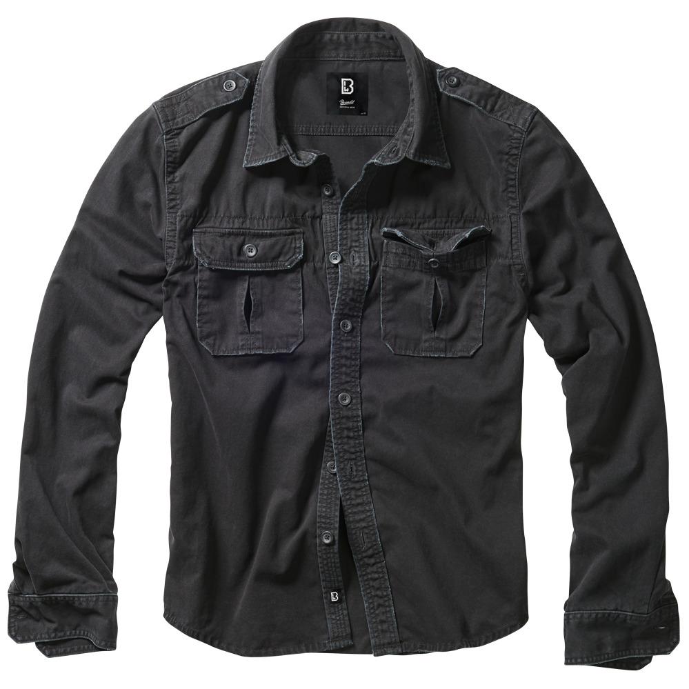 4051773055656 - Vintage Shirt Langarmhemd schwarz in S 4051773055656 - Vintage Shirt Langarmhemd schwarz in S