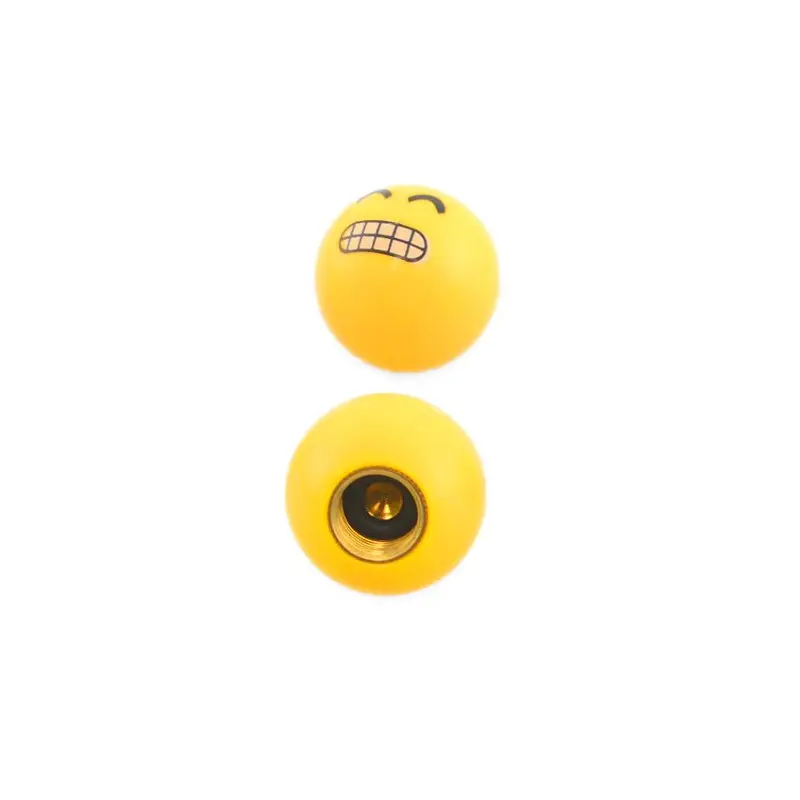 Paar Motorrad-Ventilkappen Brazoline Smiley
