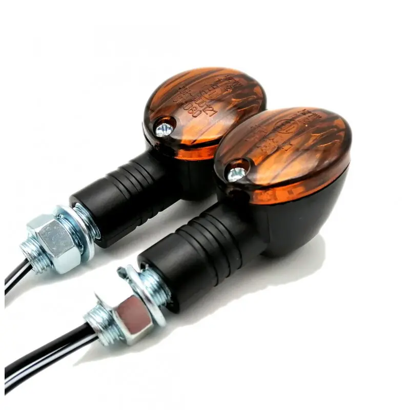 Paire de clignotants Brazoline Micro Flash 2 noir/fumÃ© Ã  ampoule