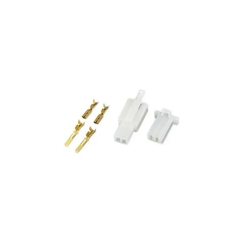 Steckverbinder mit 2 Kabelschuhen, Stift und Buchse aus Kunststoff Brazoline