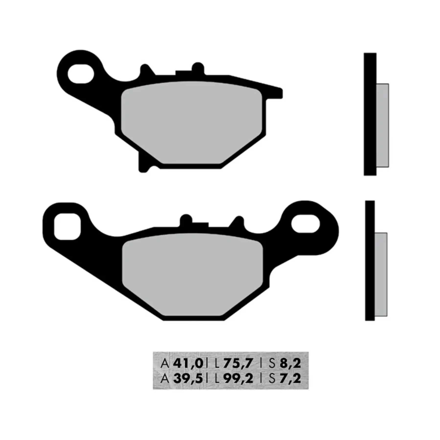 Organischer Motorrad-Bremsbelag Brenta