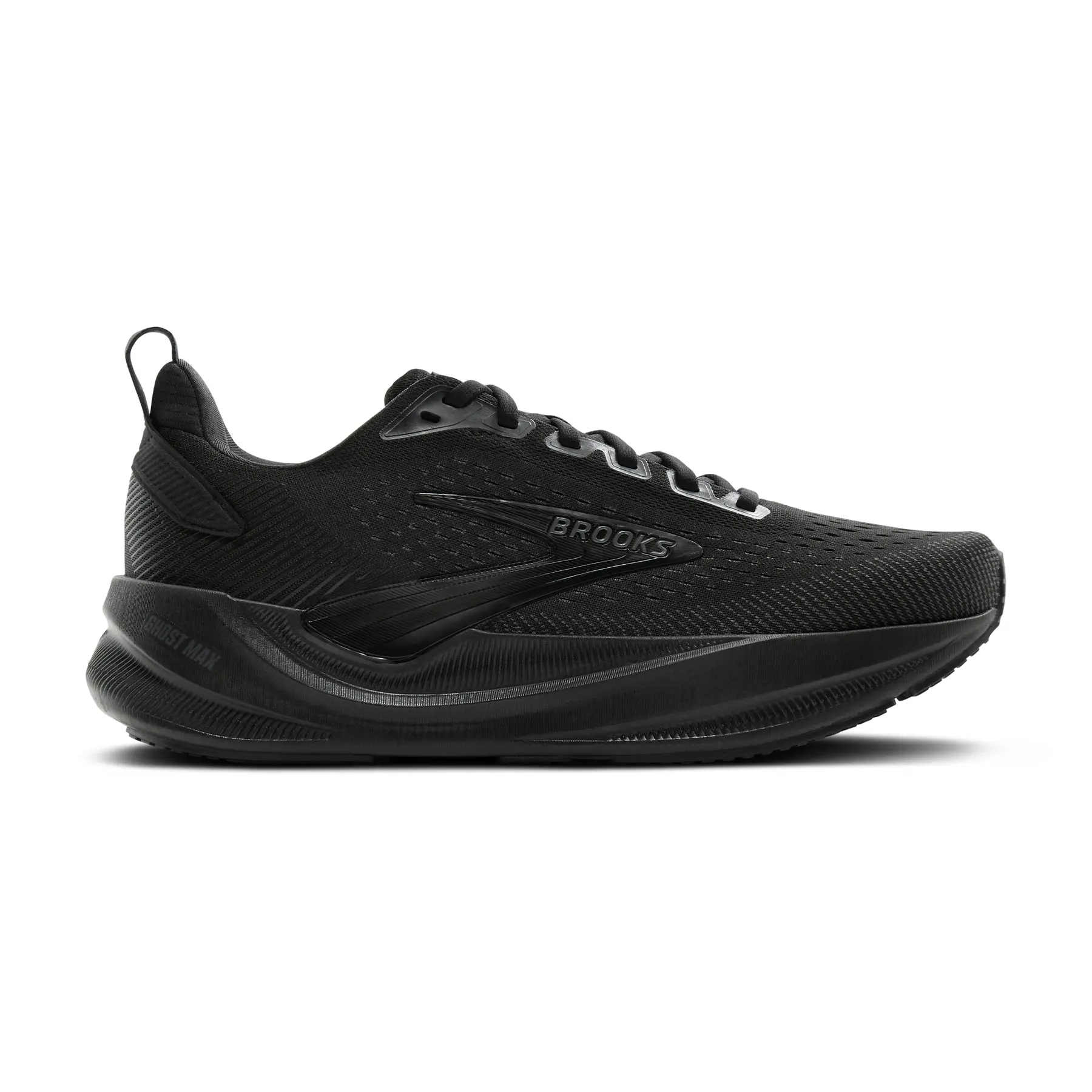 Brooks Ghost Max 4, Mannen, Zwart, Hardloopschoenen, maat: 44