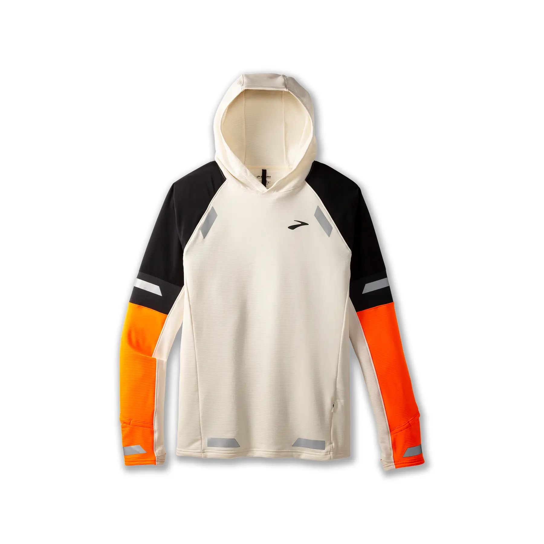 Brooks Men's Blanc Visible Hooded Sweatshirt Thermal 2.0