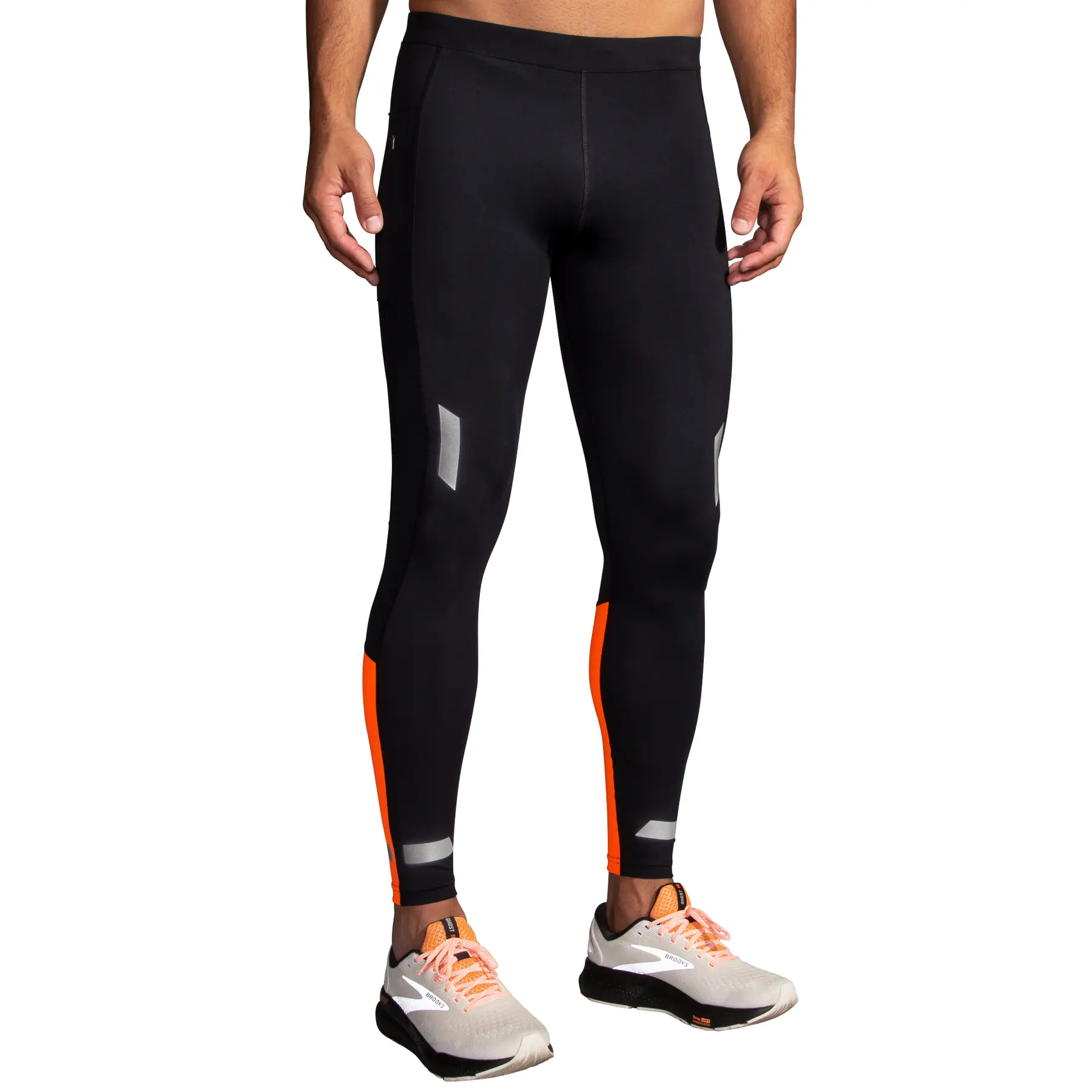Brooks Men's Noir Legging Run Visible 2.0