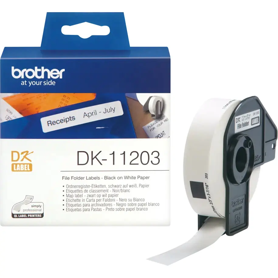 Rolle mit 400 Selfklebenden Etiketten Brother DK-11203