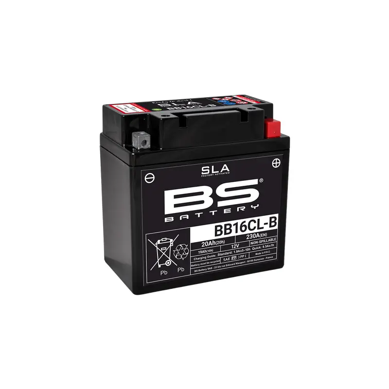 Motorradbatterie werksseitig aktiviert BS Battery BB16CL-B