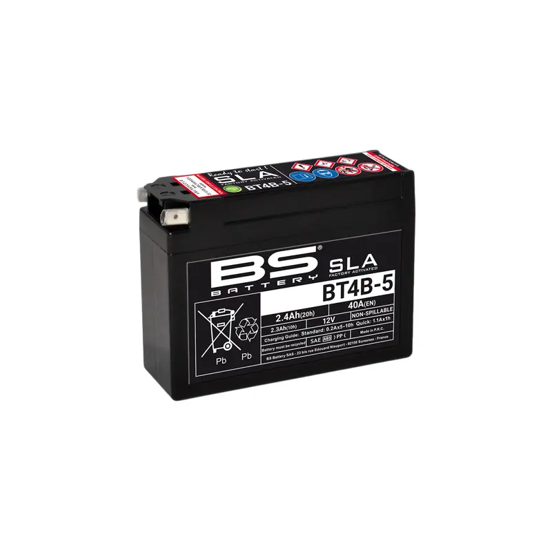 Motorradbatterie werksseitig aktiviert BS Battery BT4B-5