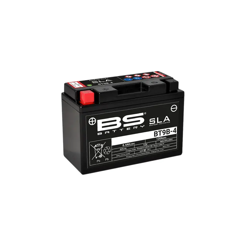 Motorradbatterie werksseitig aktiviert BS Battery BT9B-4