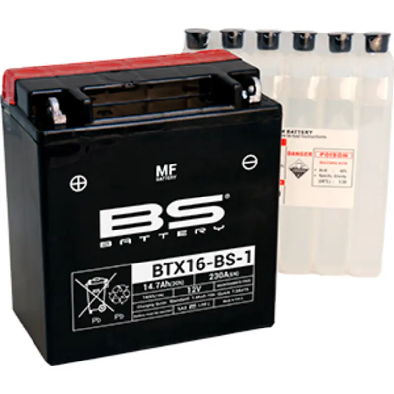 Motorradbatterie werksseitig aktiviert BS Battery BTX16