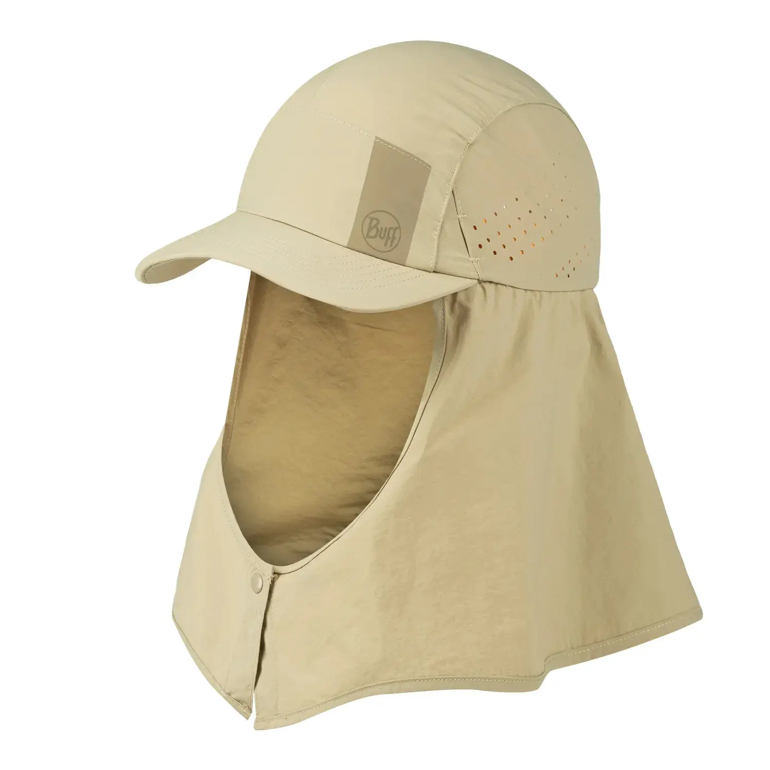 Buff Unisex Gris 5 Panel Cap Desert Solid