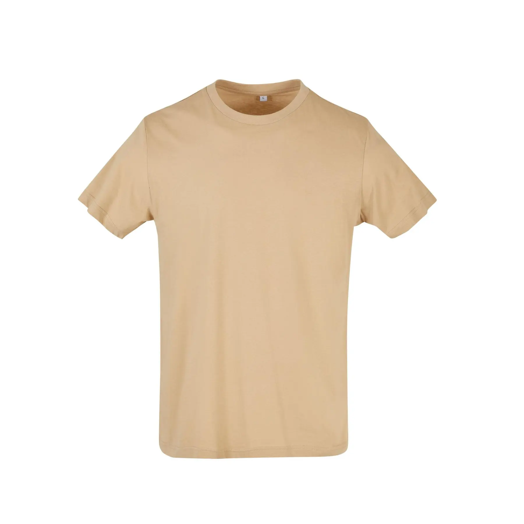 Build Your Brand Unisex Beige T-Shirt Basic