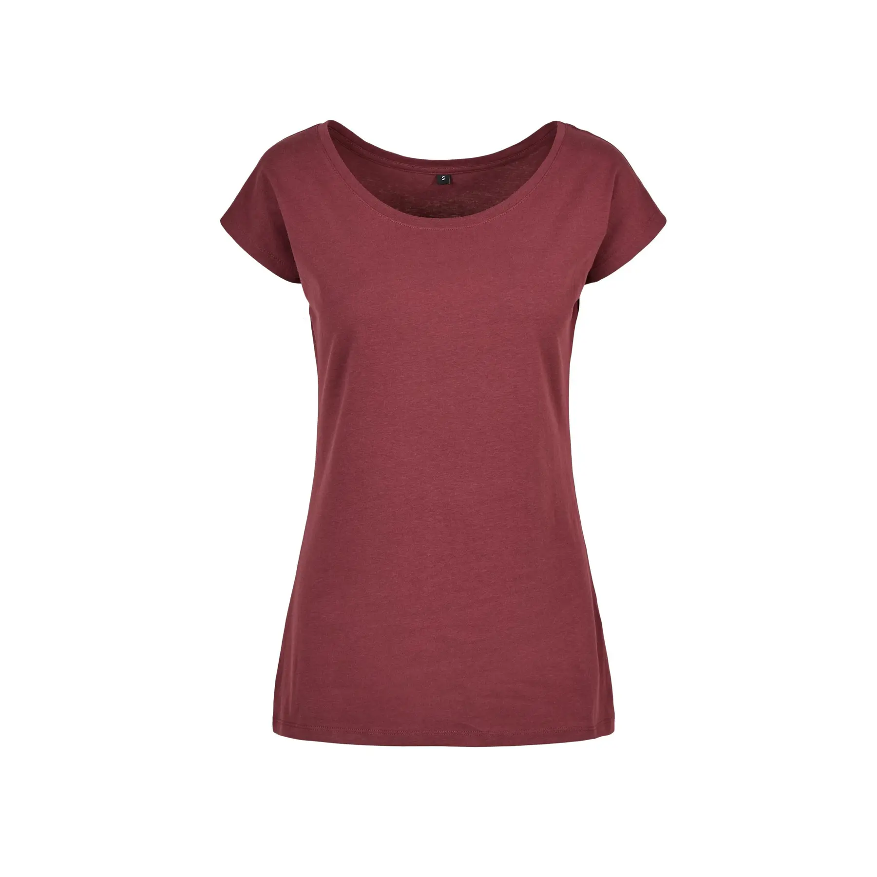 Build Your Brand Women's Rouge ’S Wide Neck T-Shirt