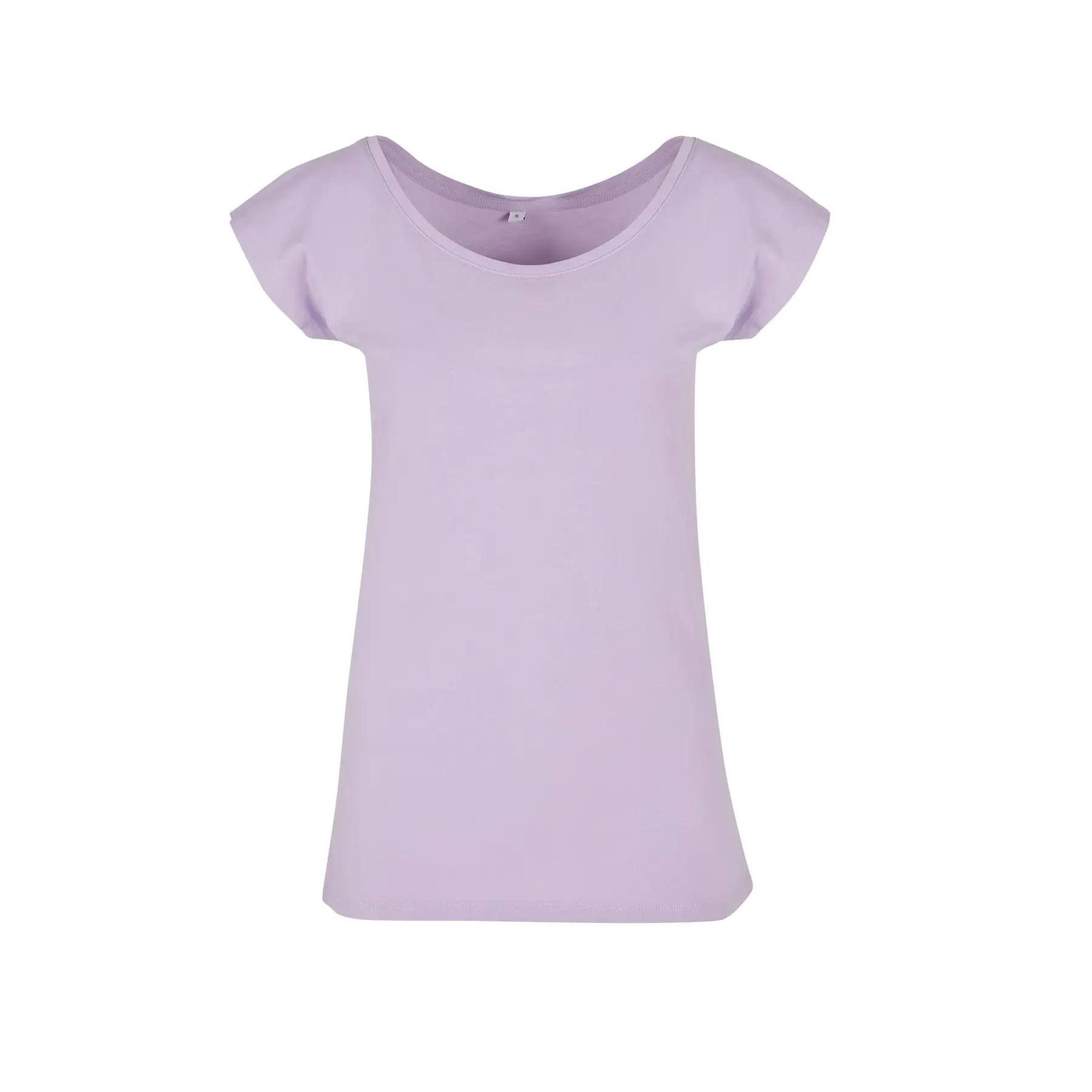 Build Your Brand Women's Violet ’S Wide Neck T-Shirt