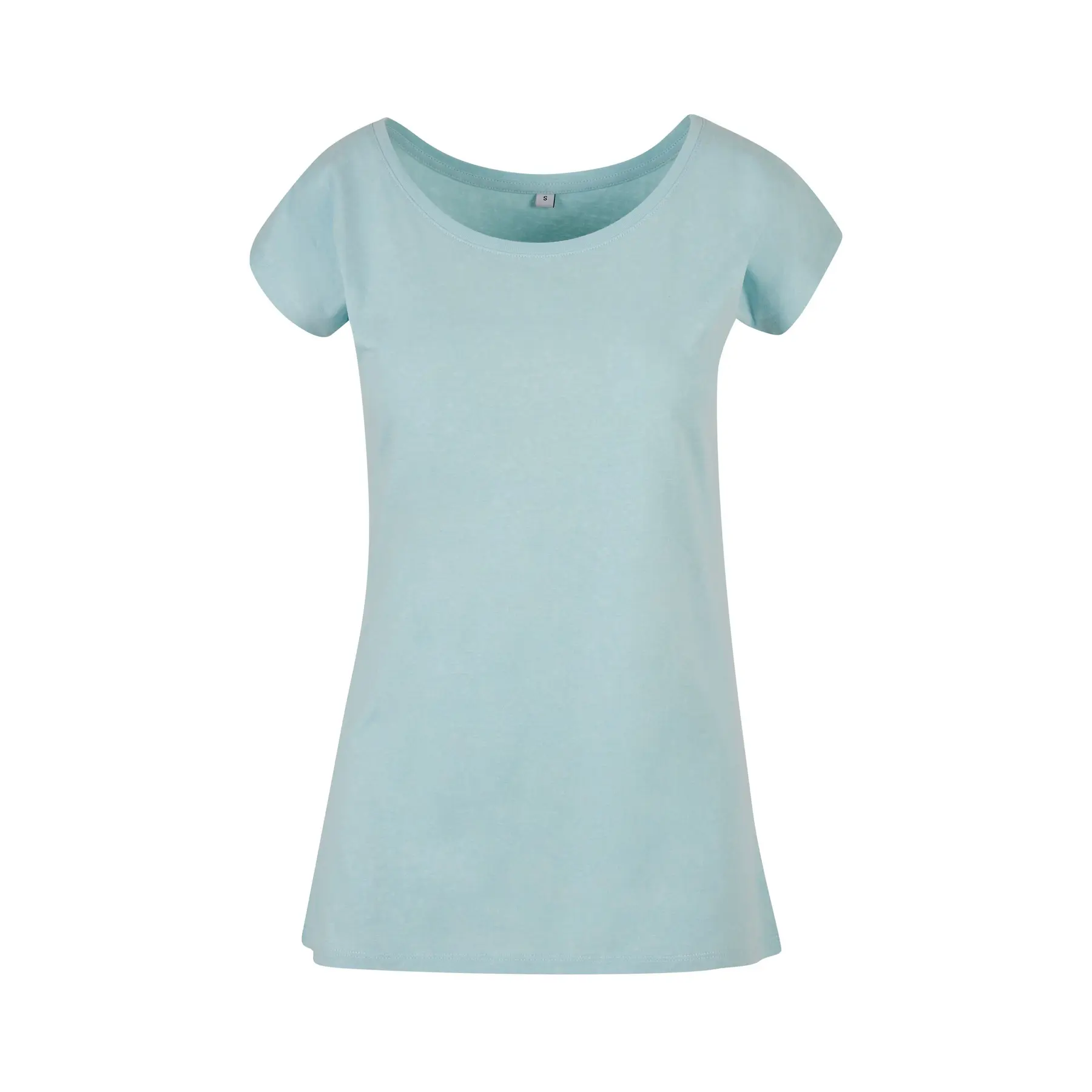 Build Your Brand Women's Bleu ’S Wide Neck T-Shirt
