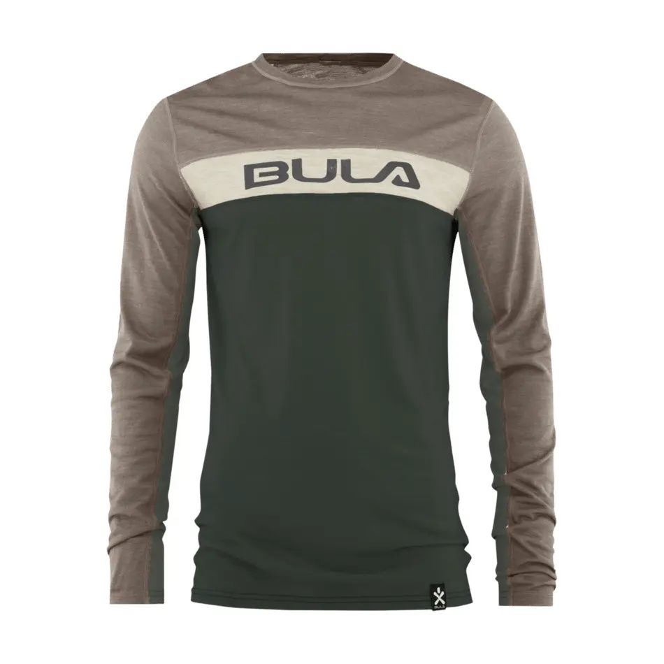Langarm-T-Shirt aus Merinowolle Bula Retro