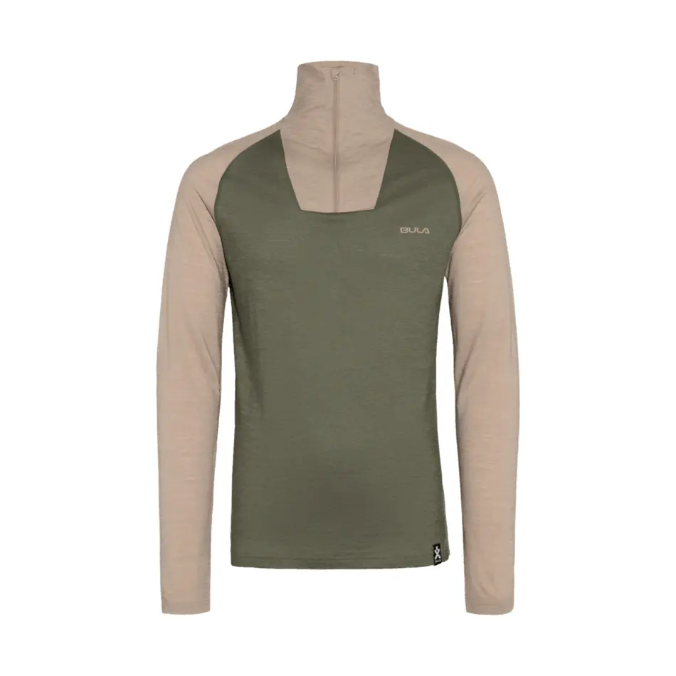 Merino wool 1/2 zip pullover Bula Retro