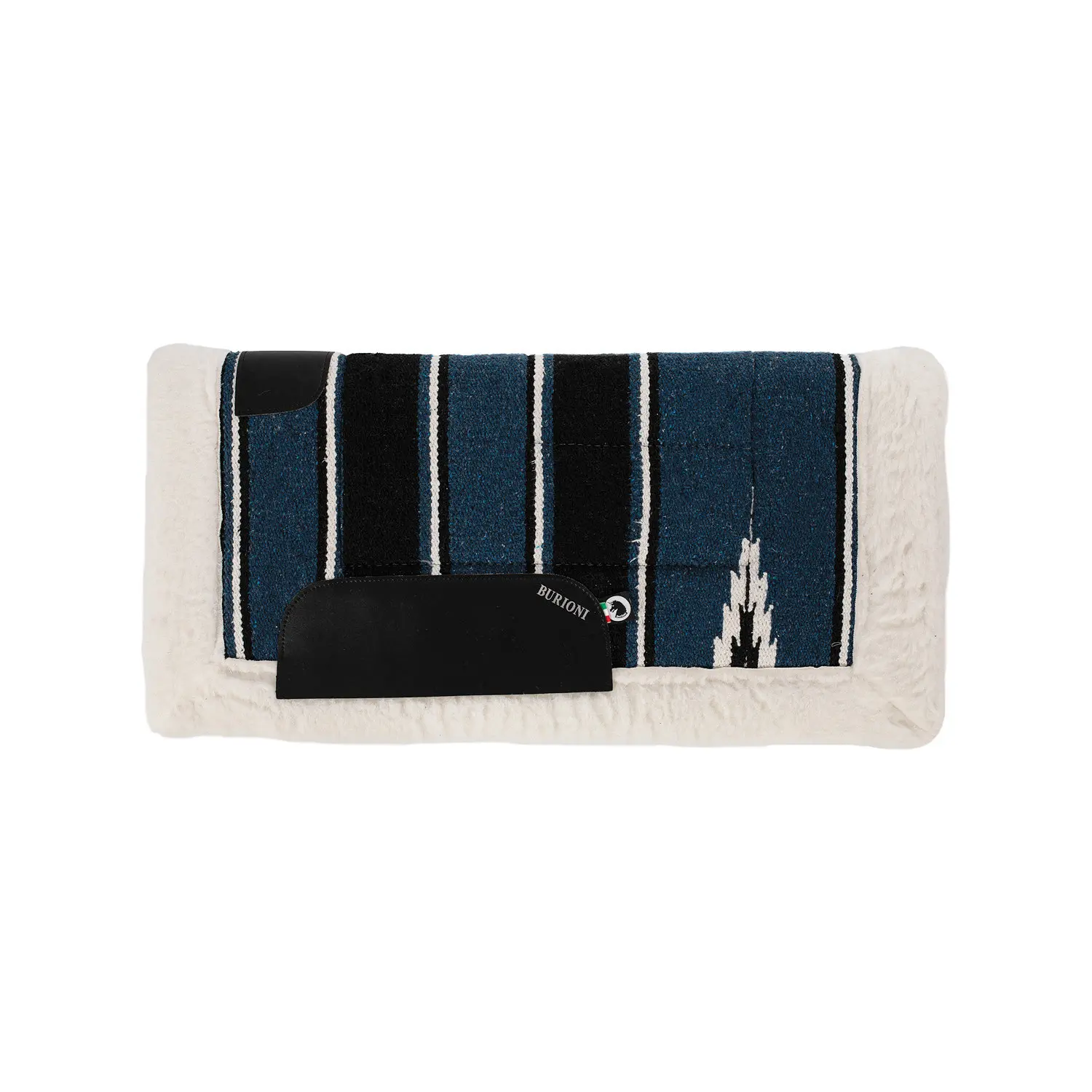 Burioni Bleu Synthetic Western Saddle Pad For Horse Navajo