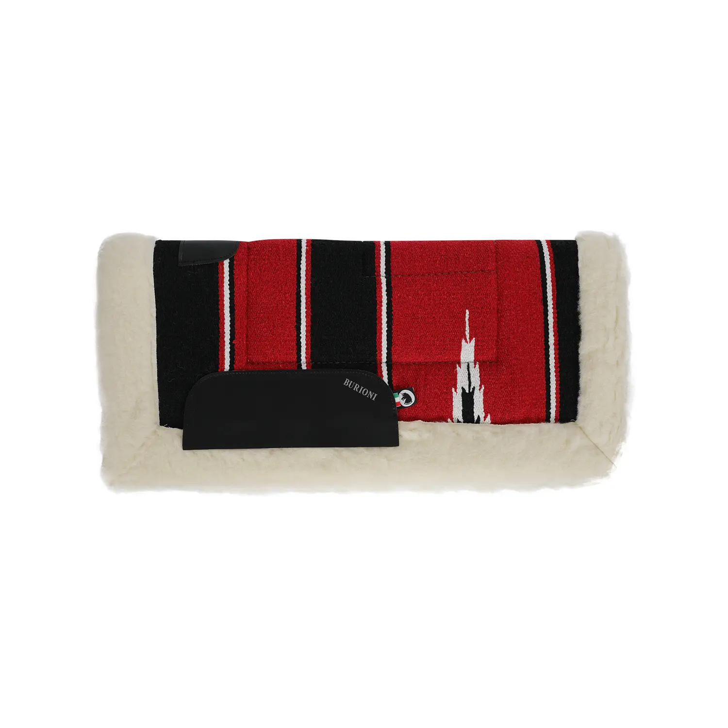 Burioni Rouge Western Saddle Pad Made Of Pure Wool Navajo