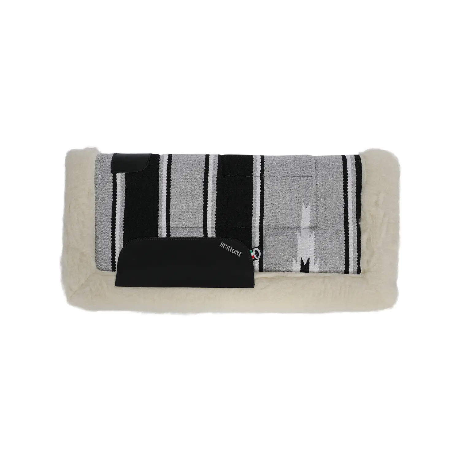 Burioni Gris Western Saddle Pad Made Of Pure Wool Navajo