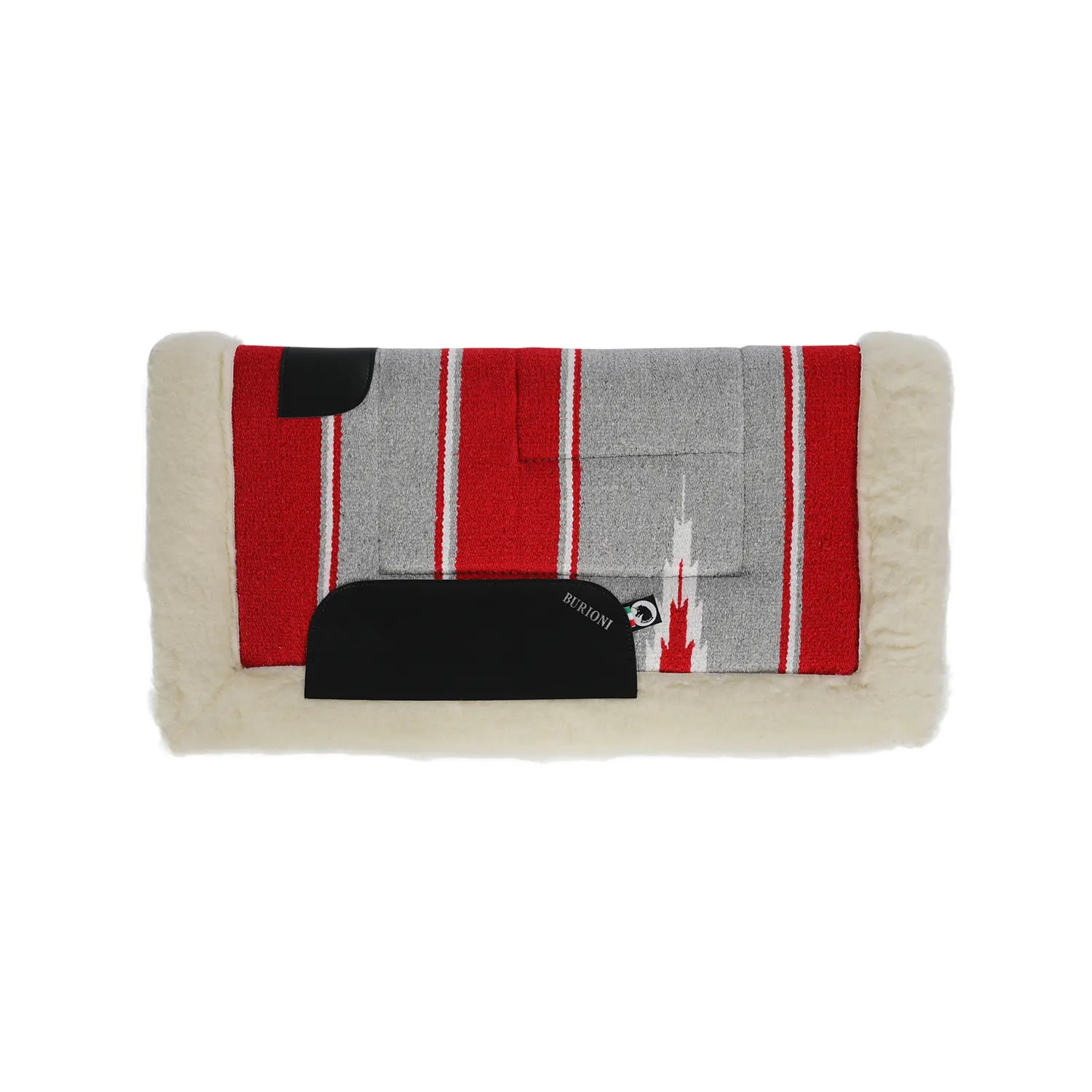Burioni Rouge Western Saddle Pad Made Of Pure Wool Navajo