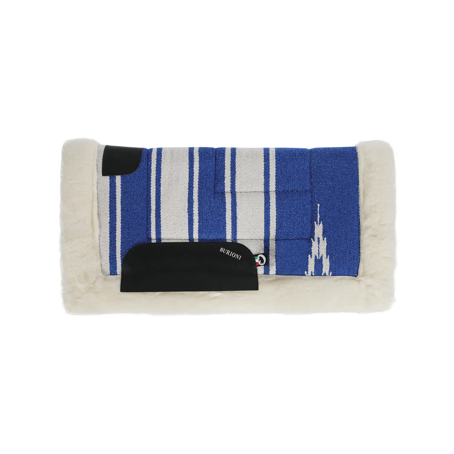 Burioni Bleu Western Saddle Pad Made Of Pure Wool Navajo
