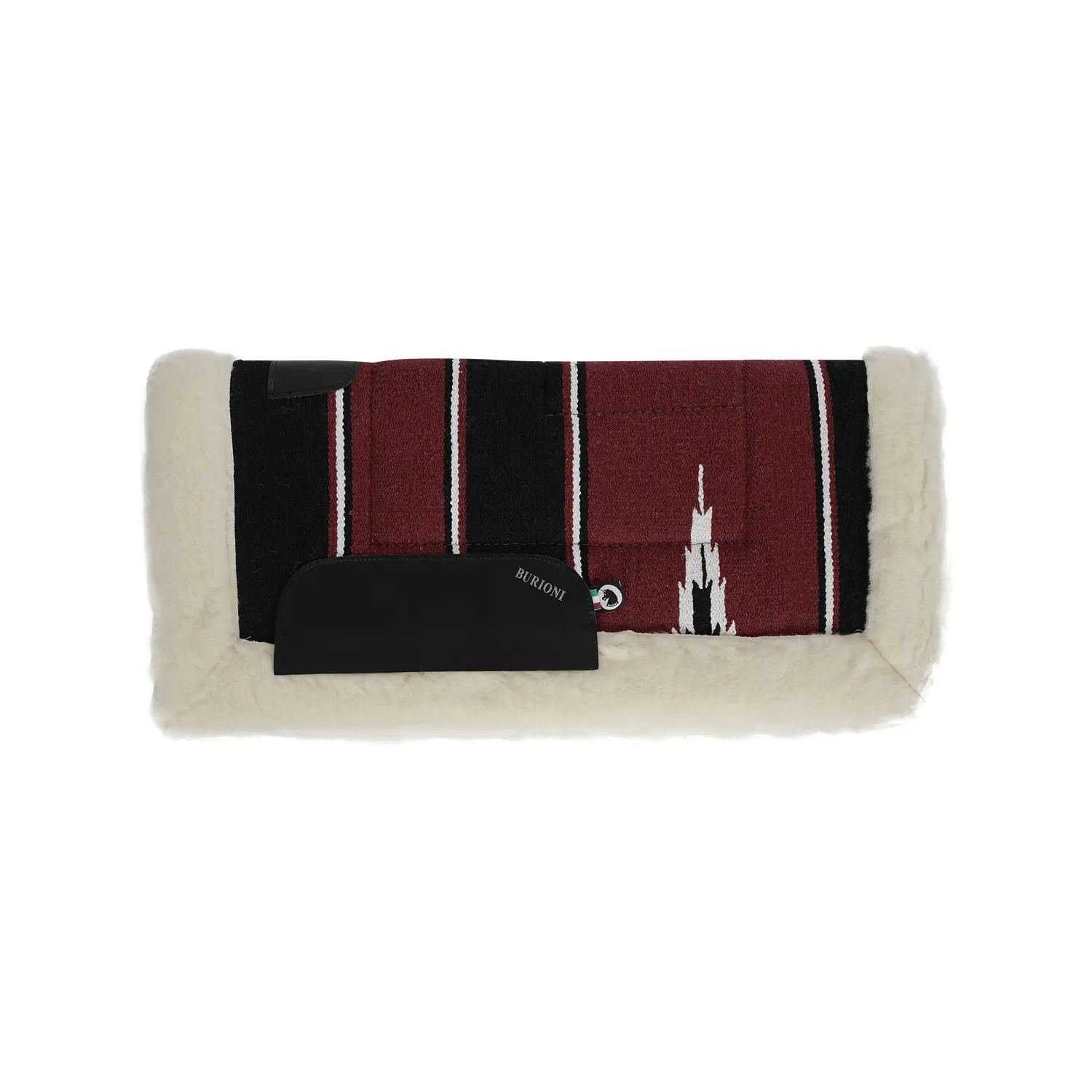 Burioni Marron Western Saddle Pad Made Of Pure Wool Navajo