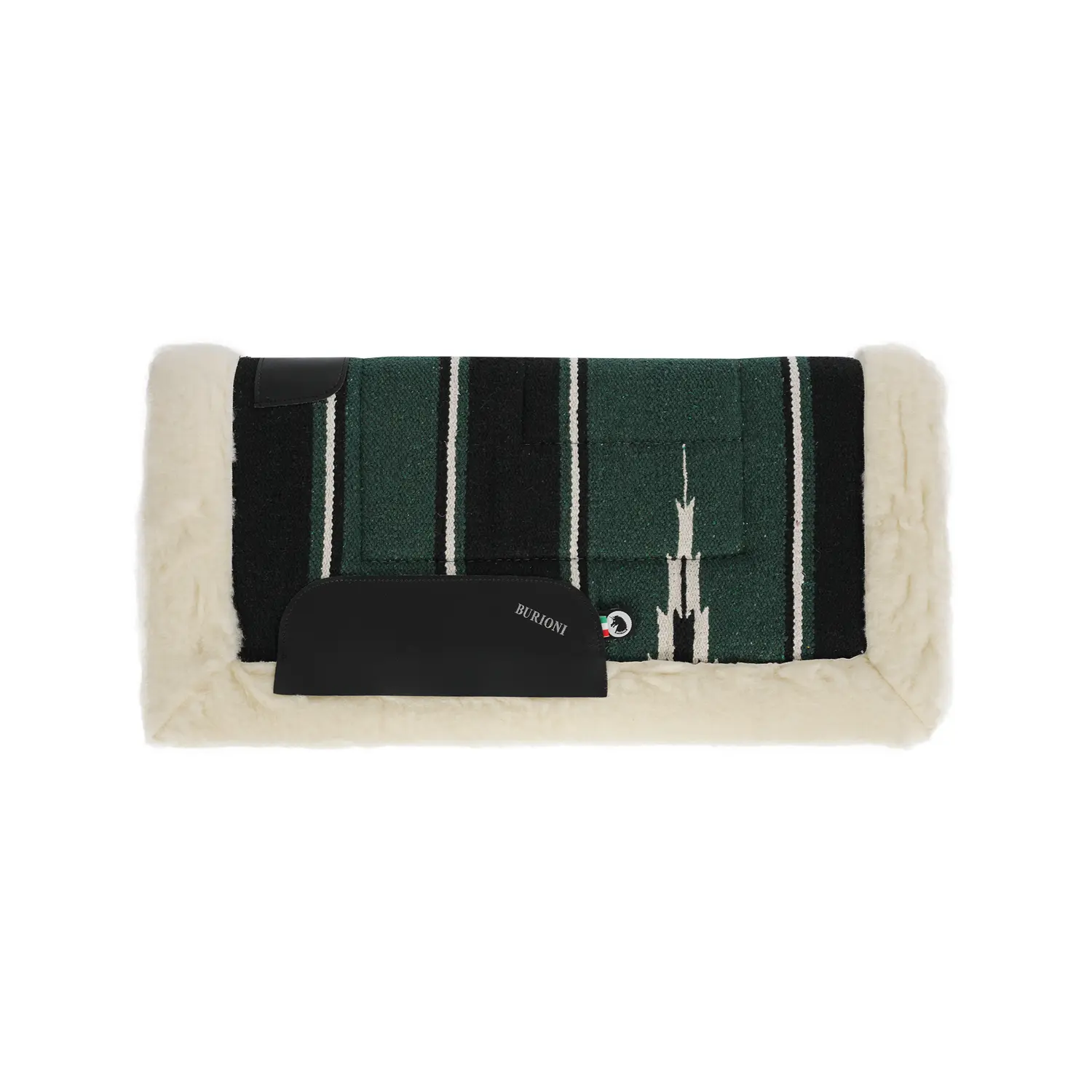Burioni Vert Western Saddle Pad Made Of Pure Wool Navajo