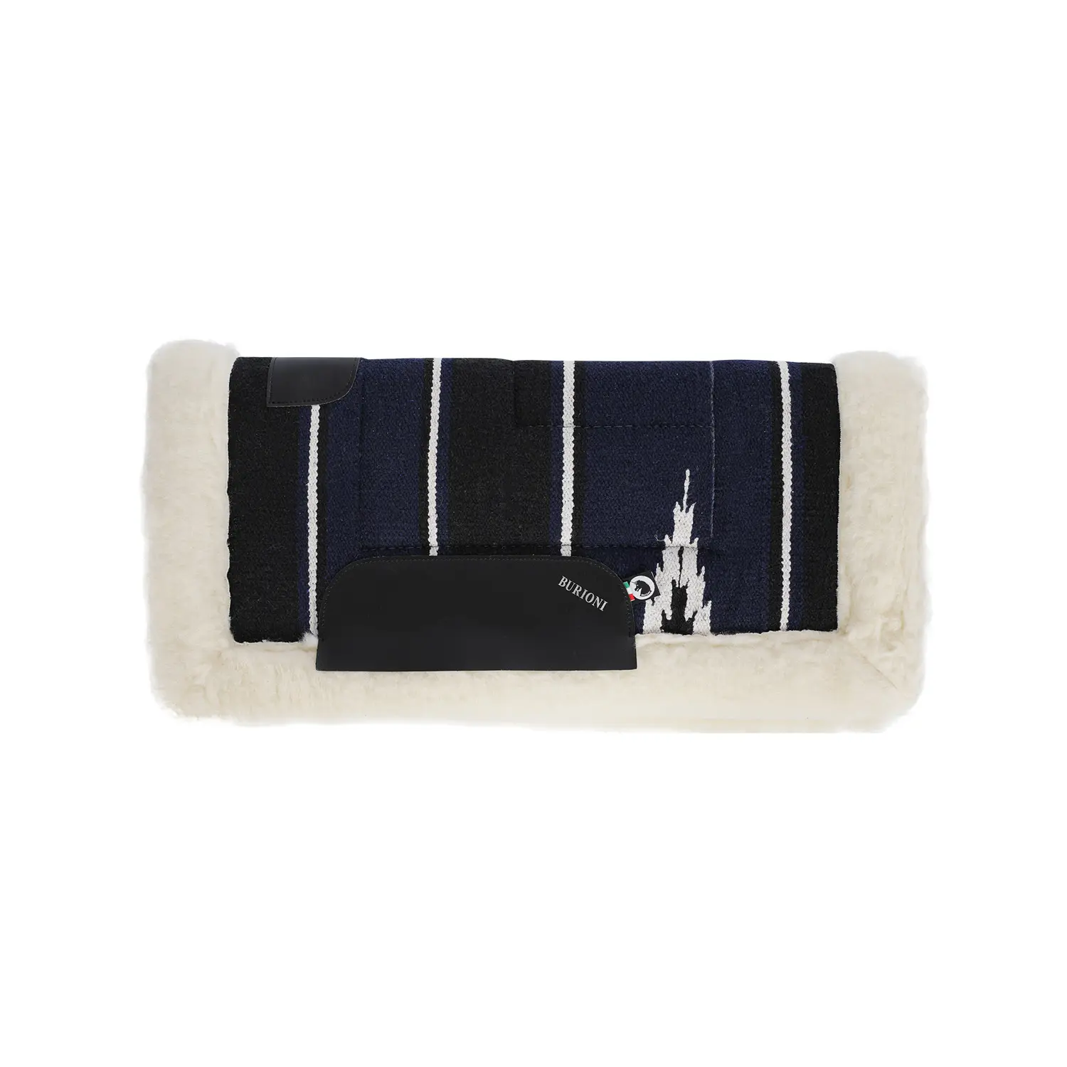 Burioni Bleu Western Saddle Pad Made Of Pure Wool Navajo