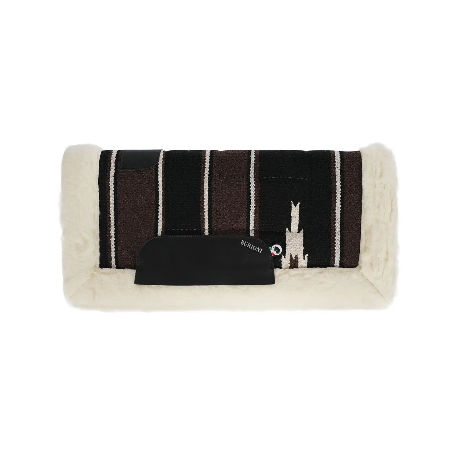 Burioni Marron Western Saddle Pad Made Of Pure Wool Navajo