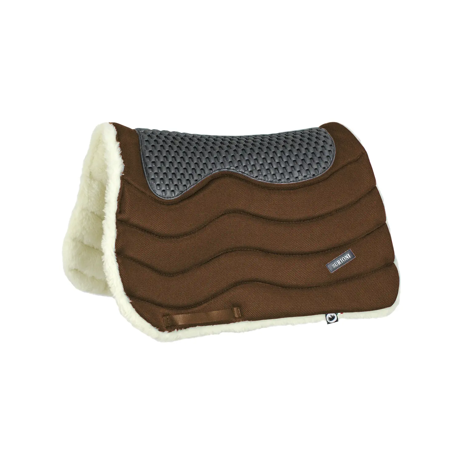 Burioni Marron Saddle Pad For Horses Tt/Lana + Piuma