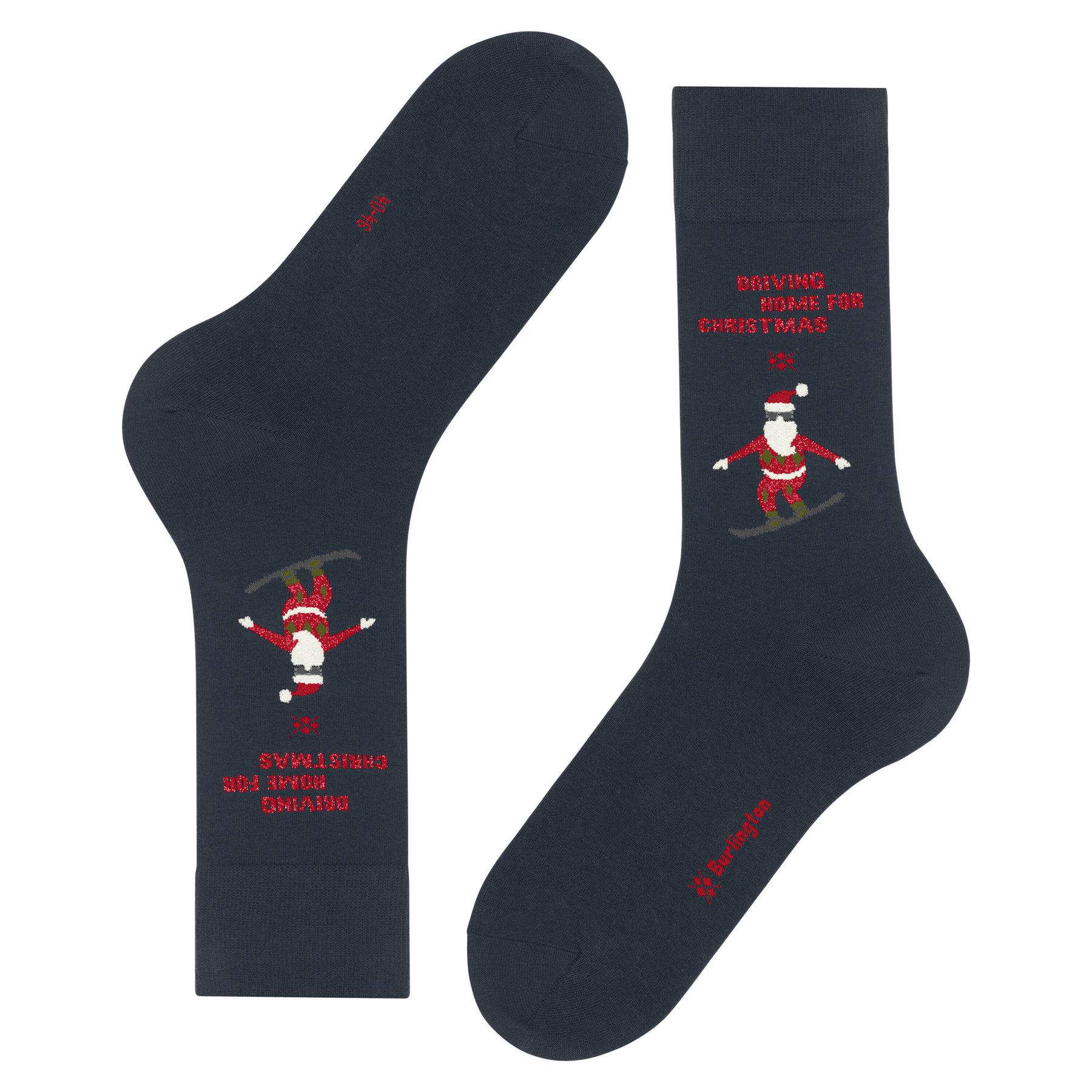 4049508390103 - Socken mit Label-Detail Modell Snowboarding Santa