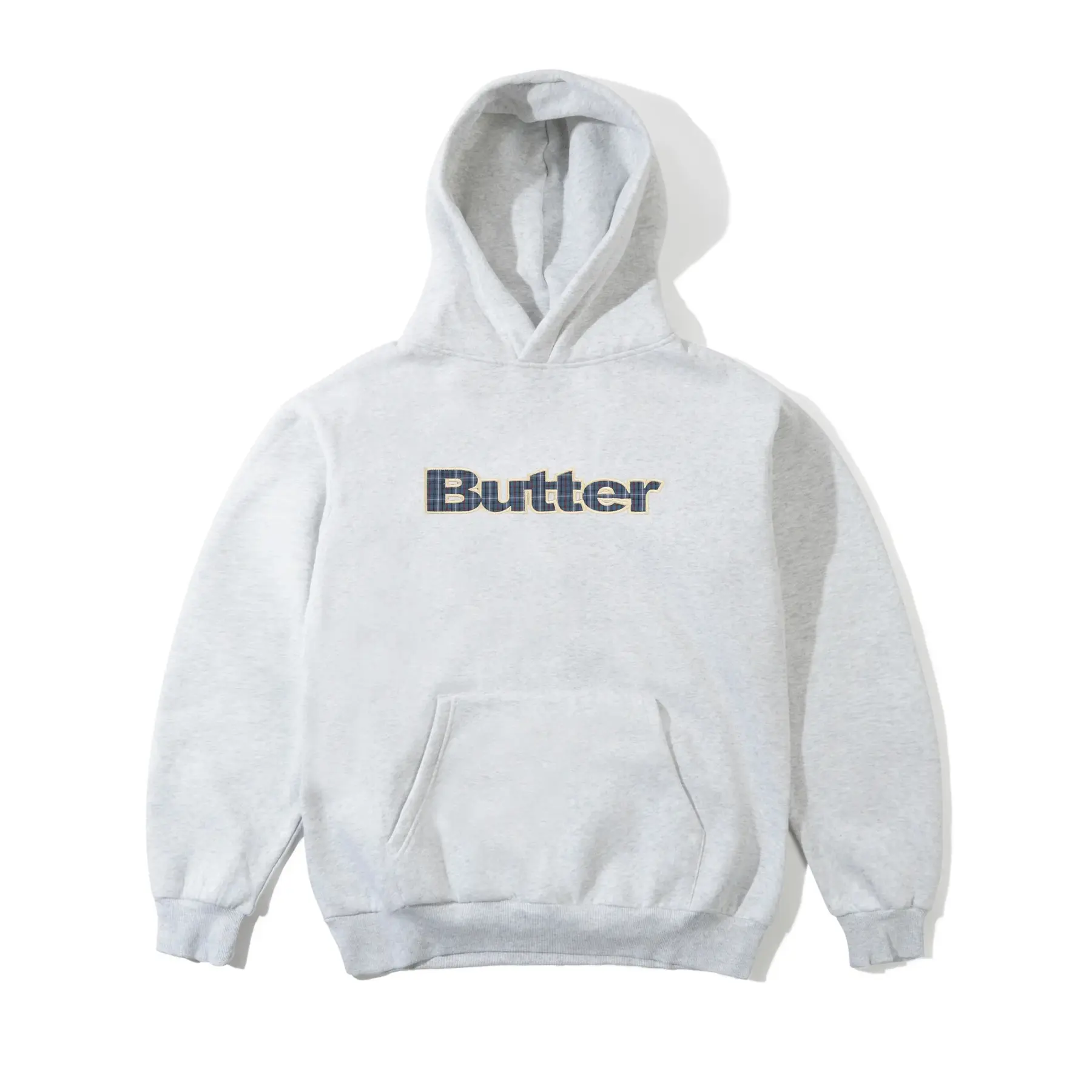 Image of Hoodie Butter Goods Plaid Logo