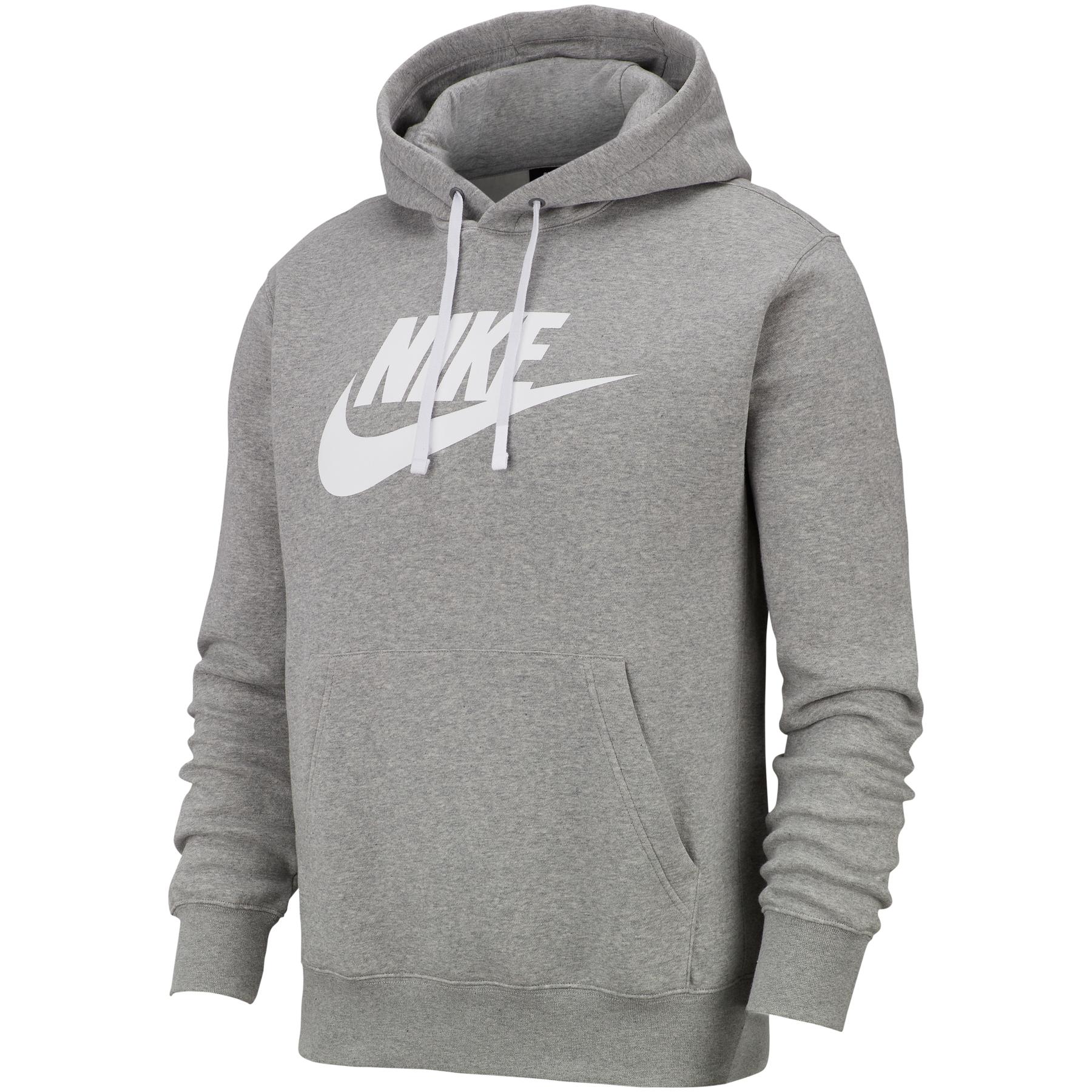 0193147719055 - NIKE SPORTSWEAR CLUB FLEECE MEN S G DK GREY HEATHER MATTE SILVER WHITE BV2973-63 Gr 2XL