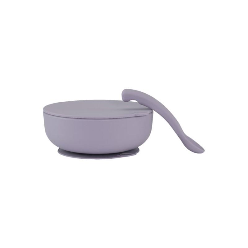 5714302000891 - Schüssel mit Saugnapf + Deckel und Löffel By Lille Vilde