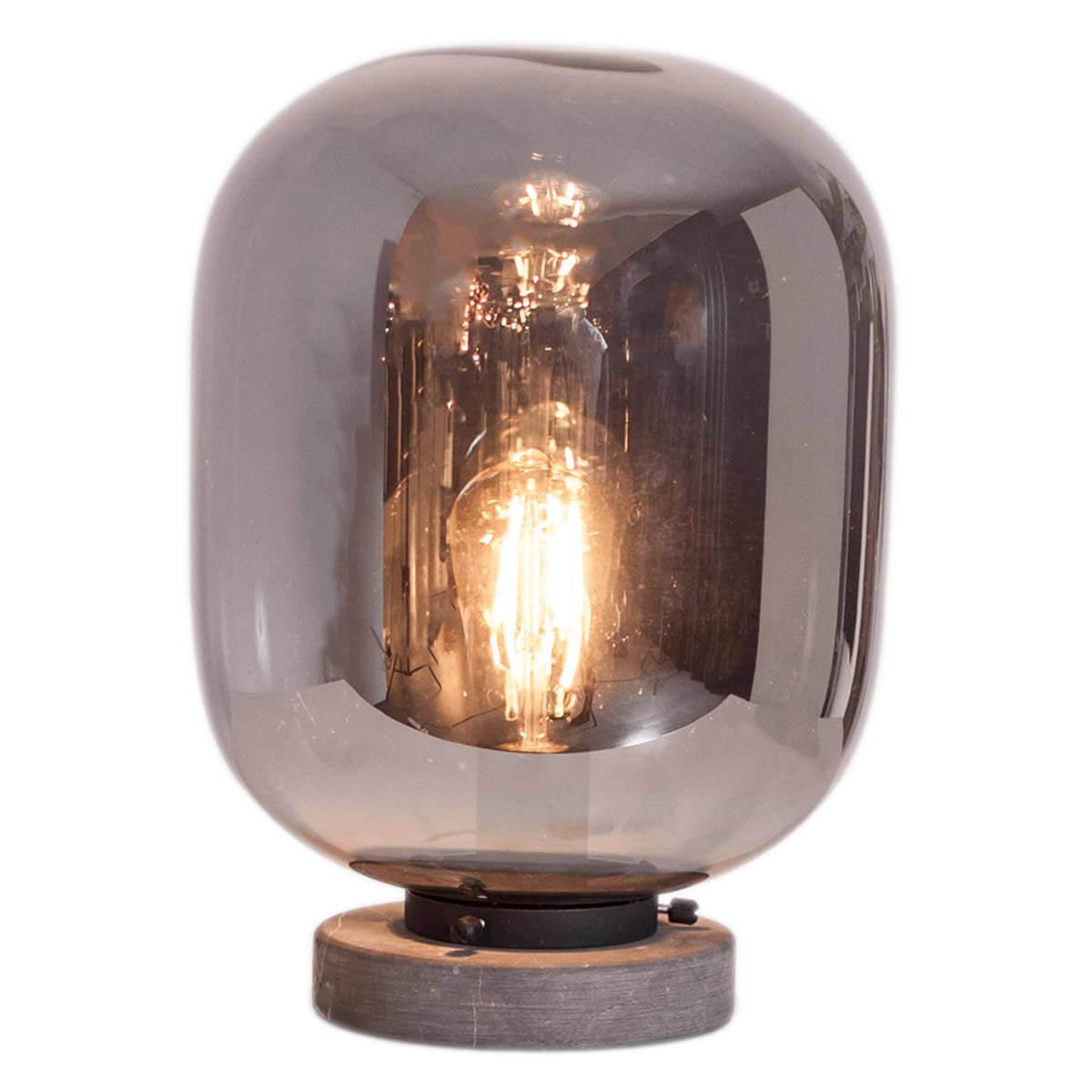 7391741020703 - Tischleuchte Leola in Schwarz-transparent E27 - black - By Rydens