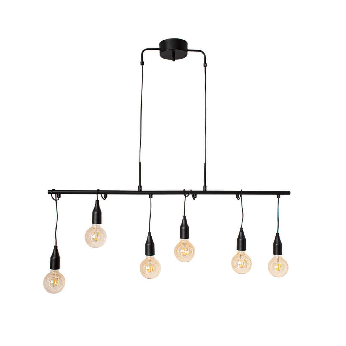 7391741015303 - By Rydens - Pendelleuchte Skyline in Schwarz-matt E27 6-flammig - black