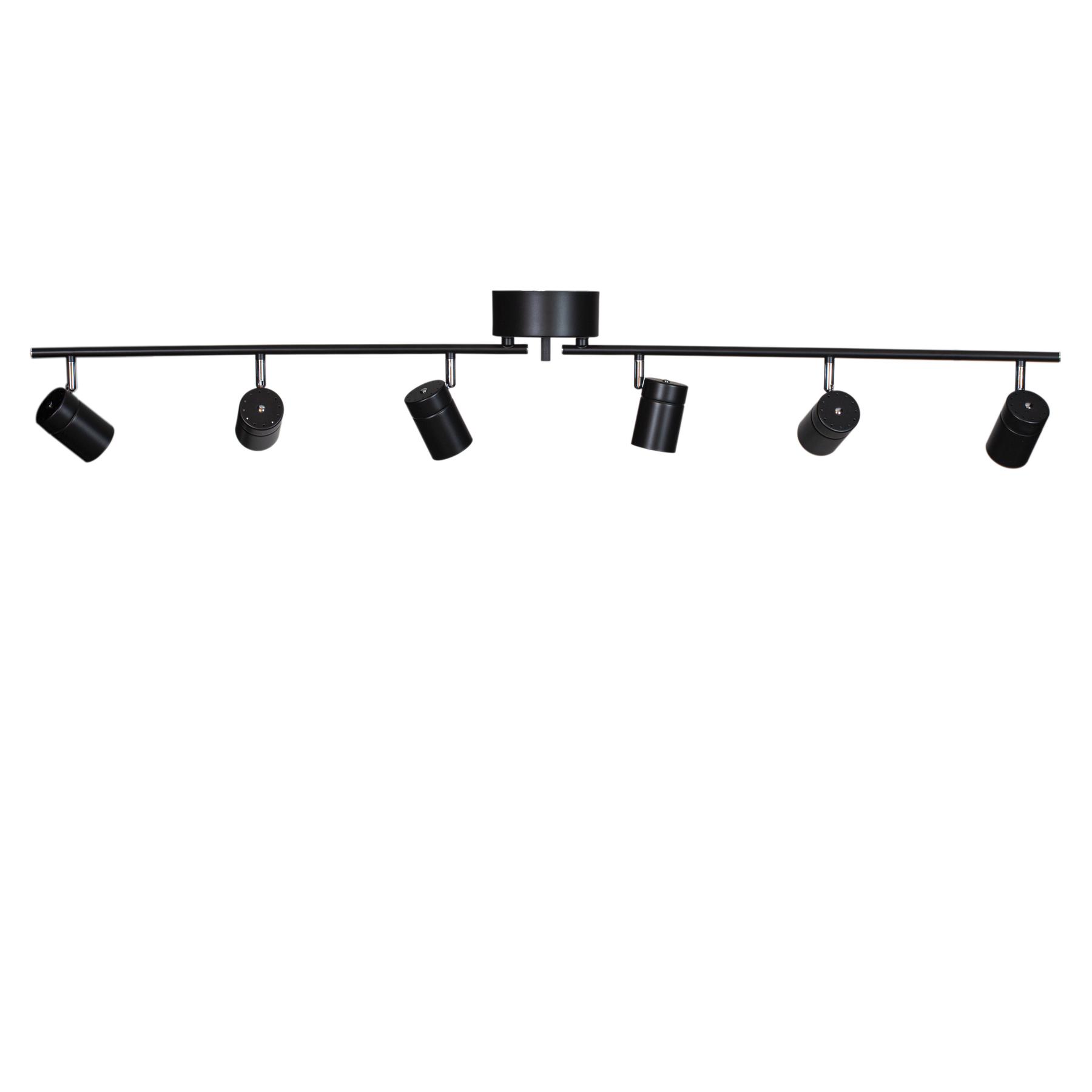 7391741021007 - Deckenleuchte Correct in Schwarz-matt GU10 6-flammig - black - By Rydens