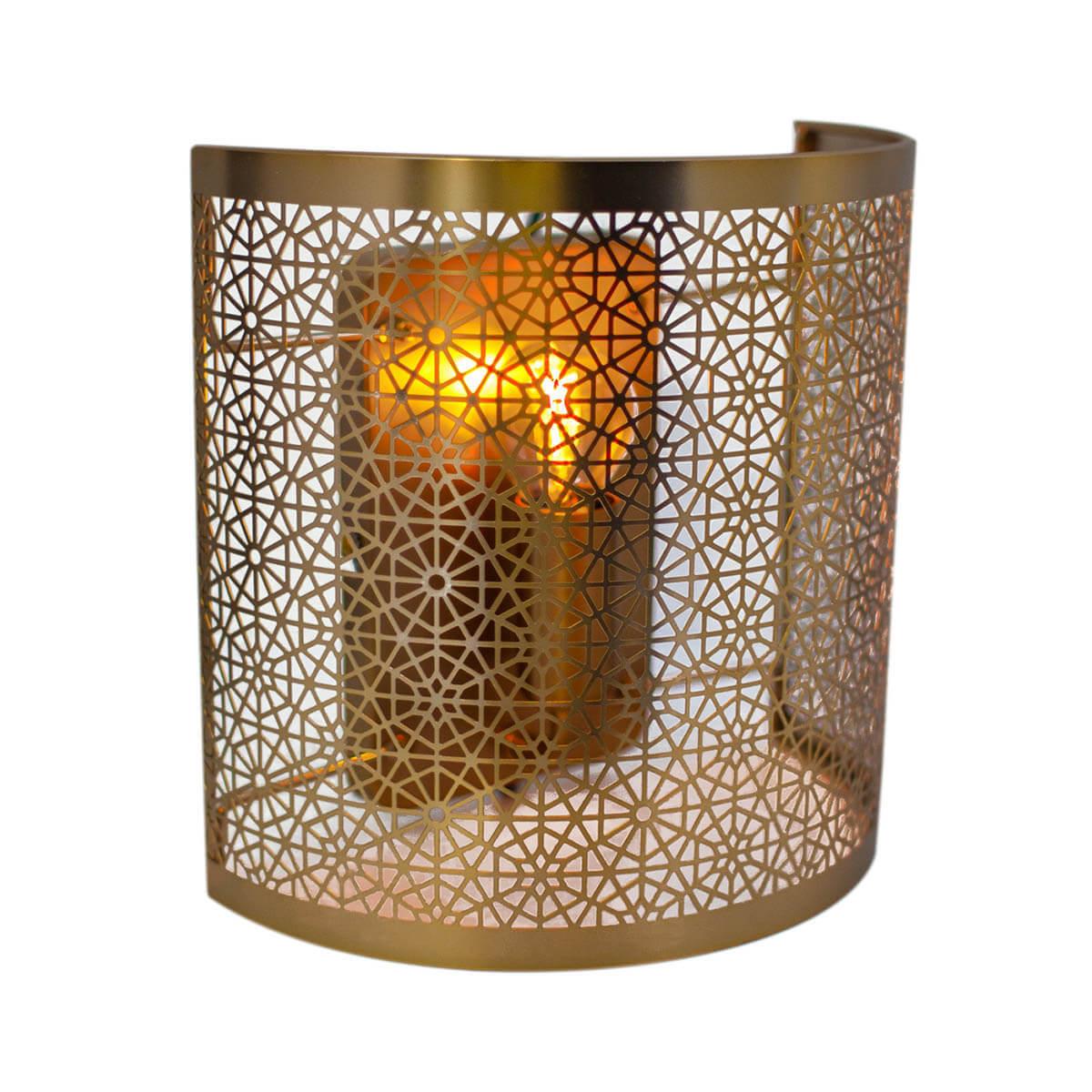 7391741001047 - By Rydens - Wandleuchte Hermine in Messing-matt E14 - yellow