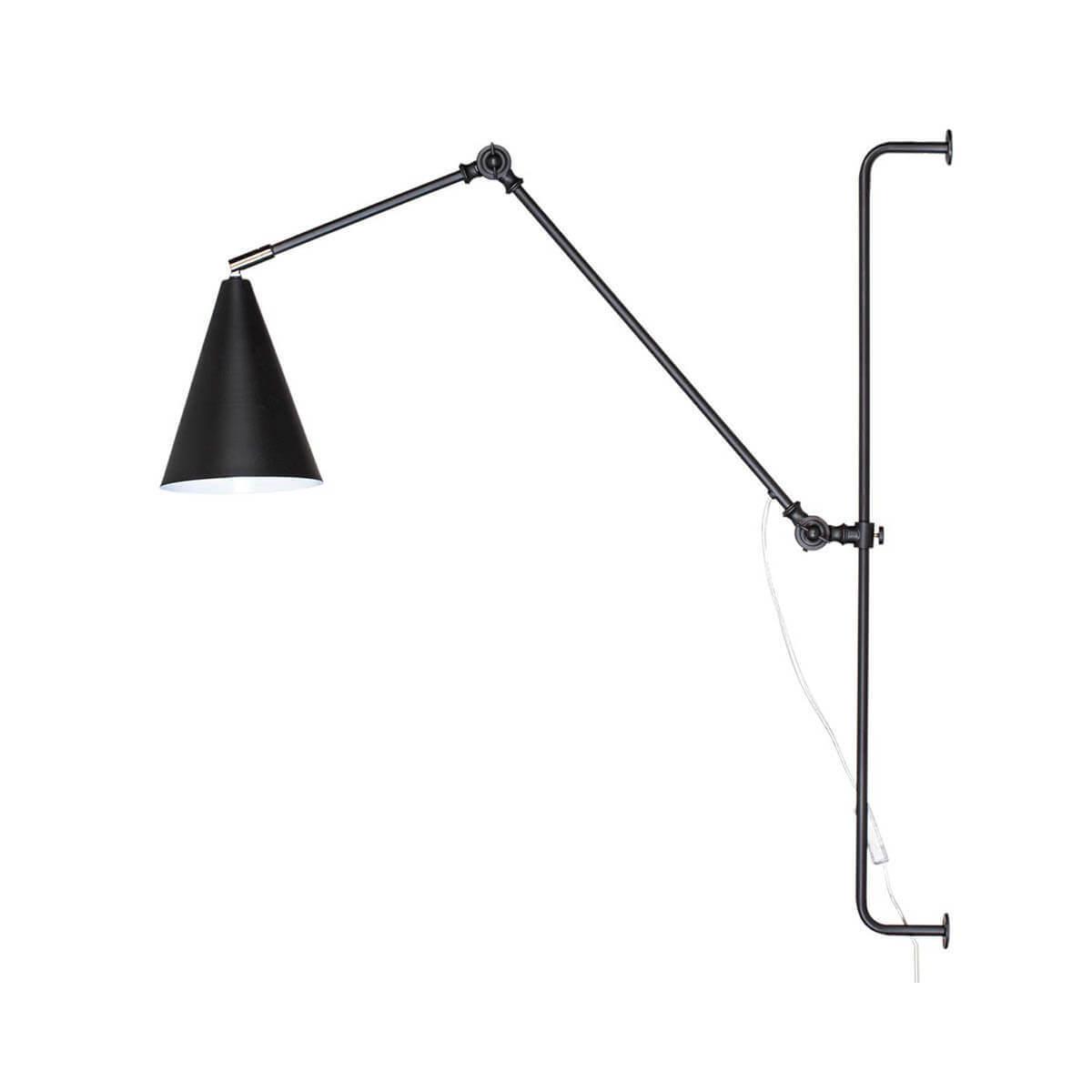 7391741005359 - Wandleuchte Yukon in Schwarz-matt E27 785mm - black - By Rydens