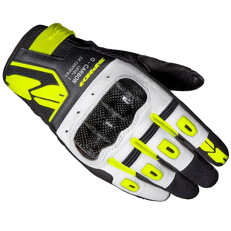Spidi G-Carbon Zwart Fluo Geel - Handschoen